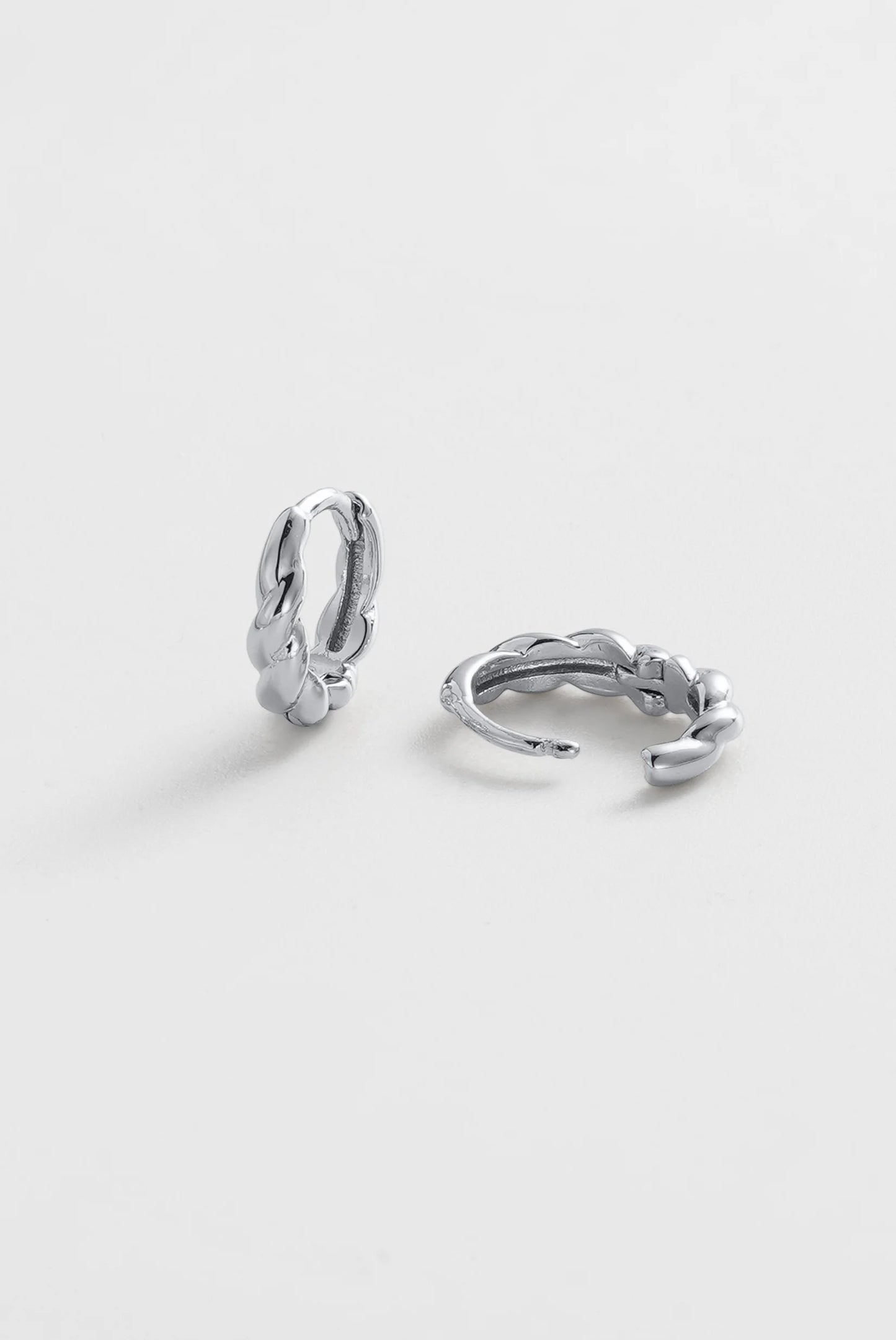 Zafino || Marley Huggie Earrings - Silver