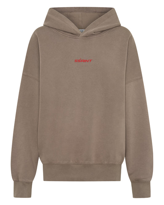 SŚAINT || The Rival Hoodie - Acid Wash Beige