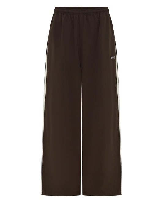 SŚAINT || Fight Night Wind Breaker Pant - Brown + Cream