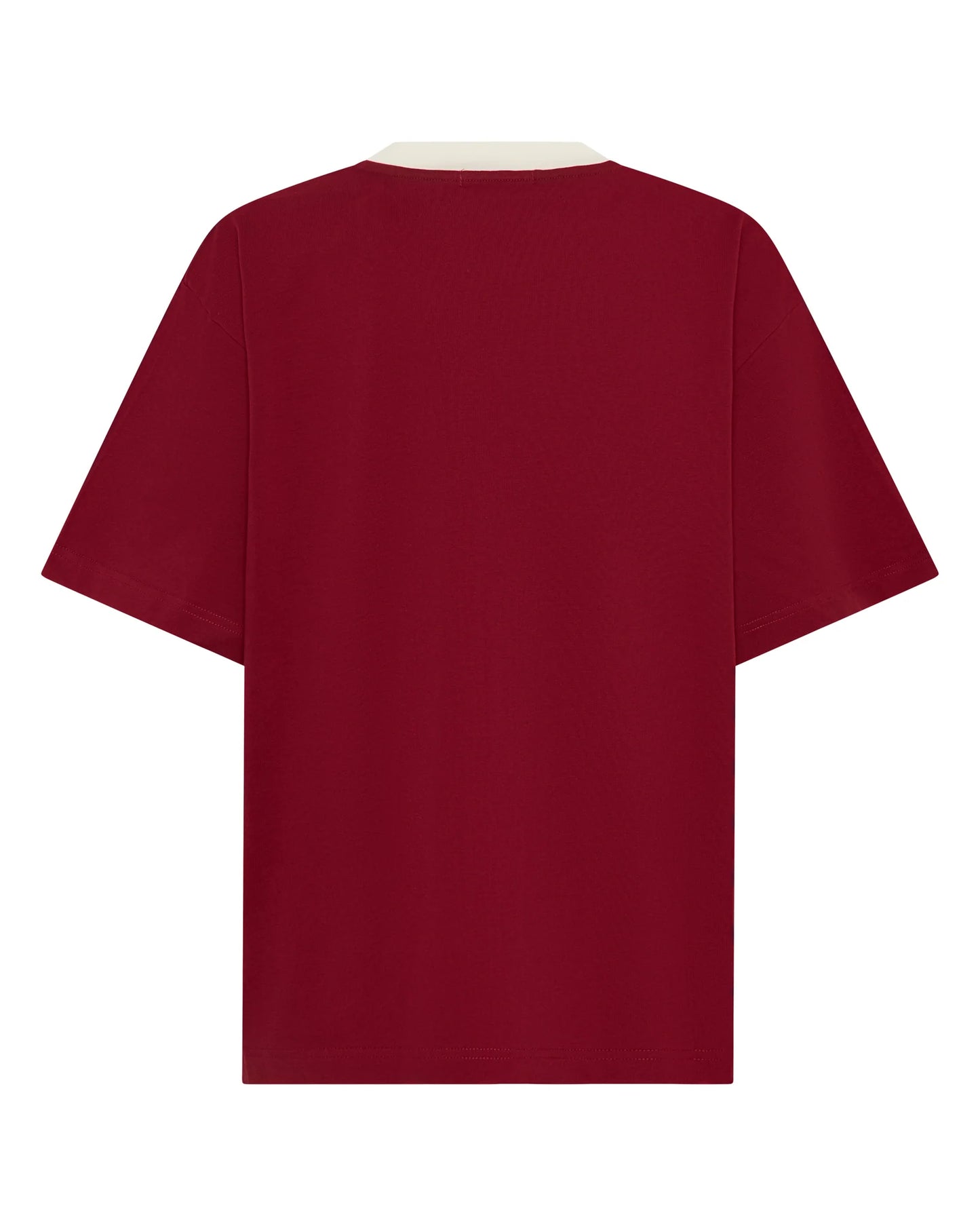 SŚAINT || Reflective V Neck Tee – Cherry