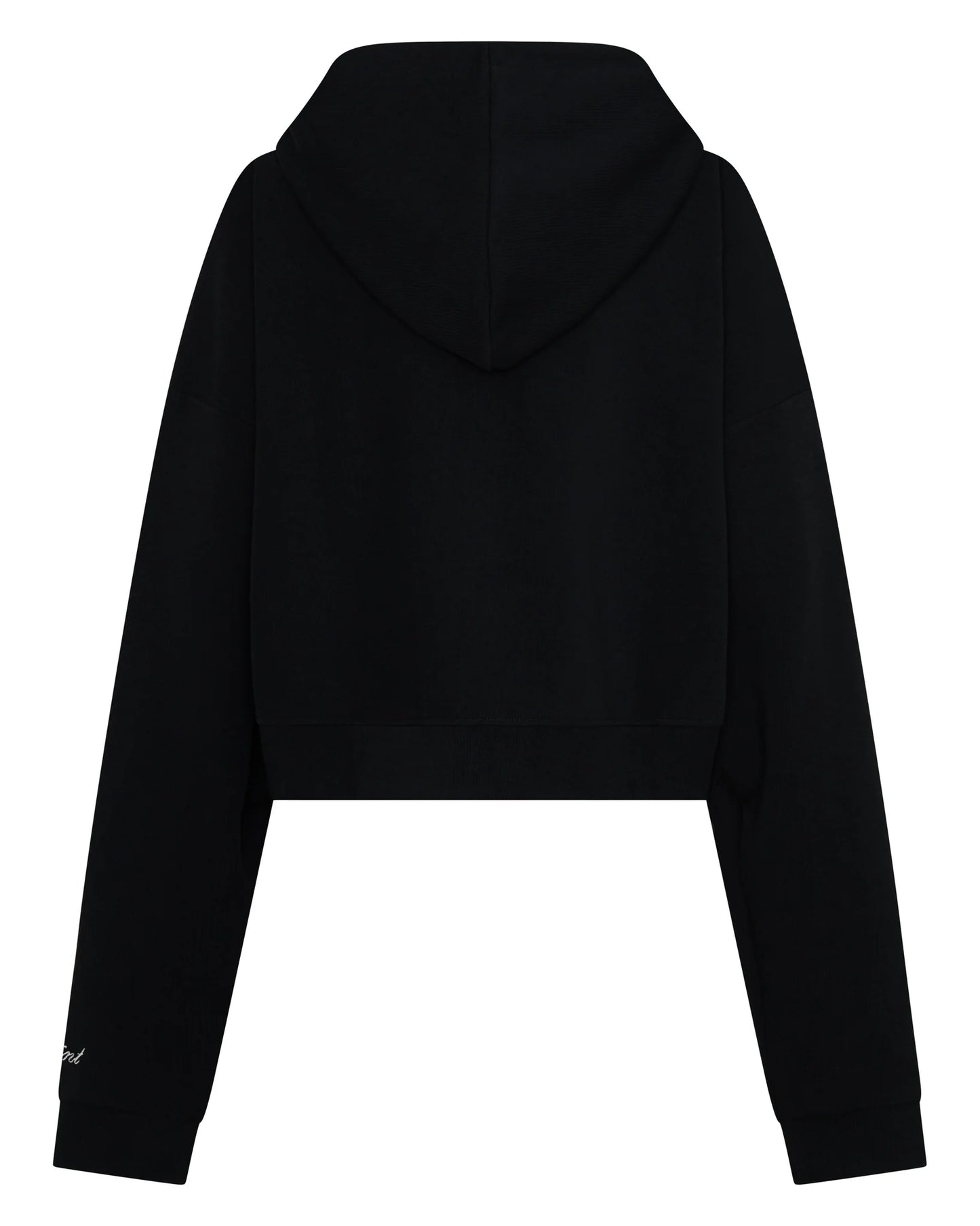 SŚAINT || Cropped Hoodie - Black + Butter