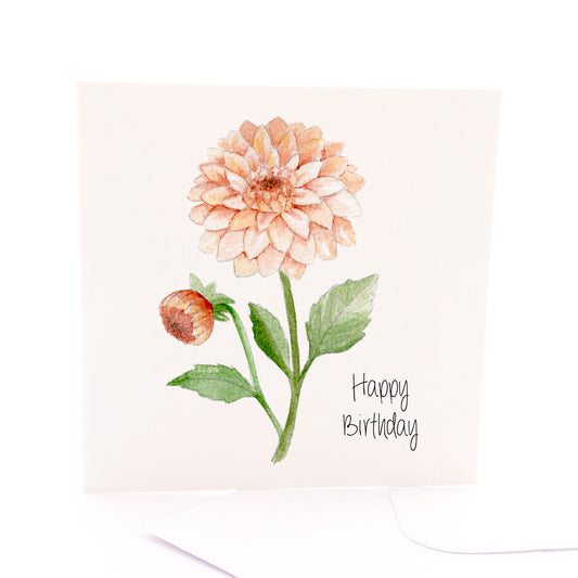 Botanica Birthday Dahlia Card