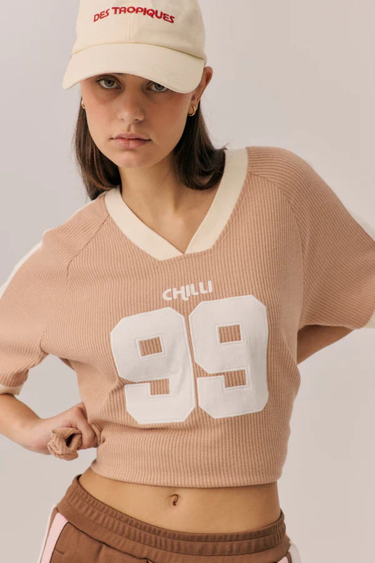 Araminta James || Chilli 99 Waffle Tee Latte