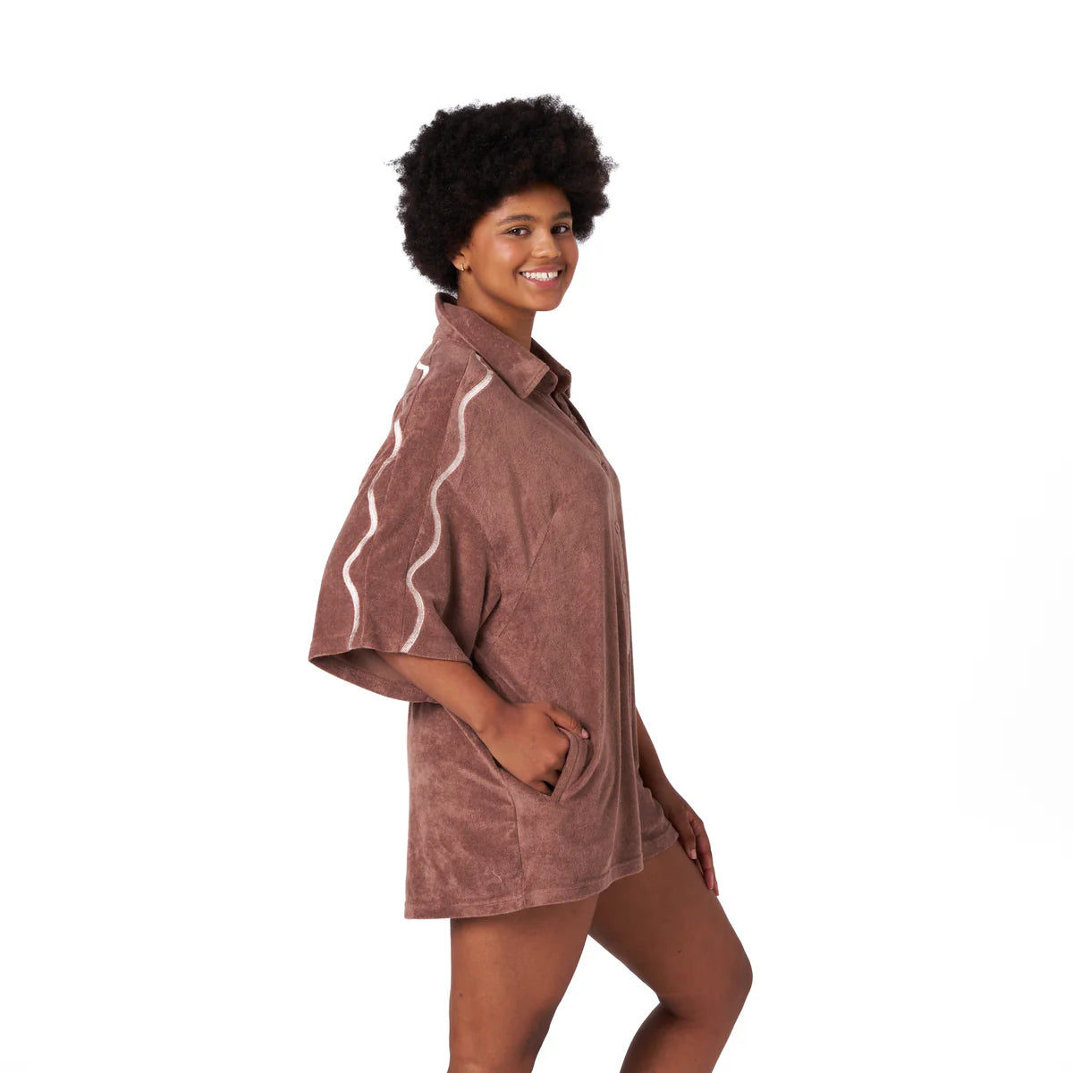 Hibiscus Hotel || Brown Sundown Playsuit