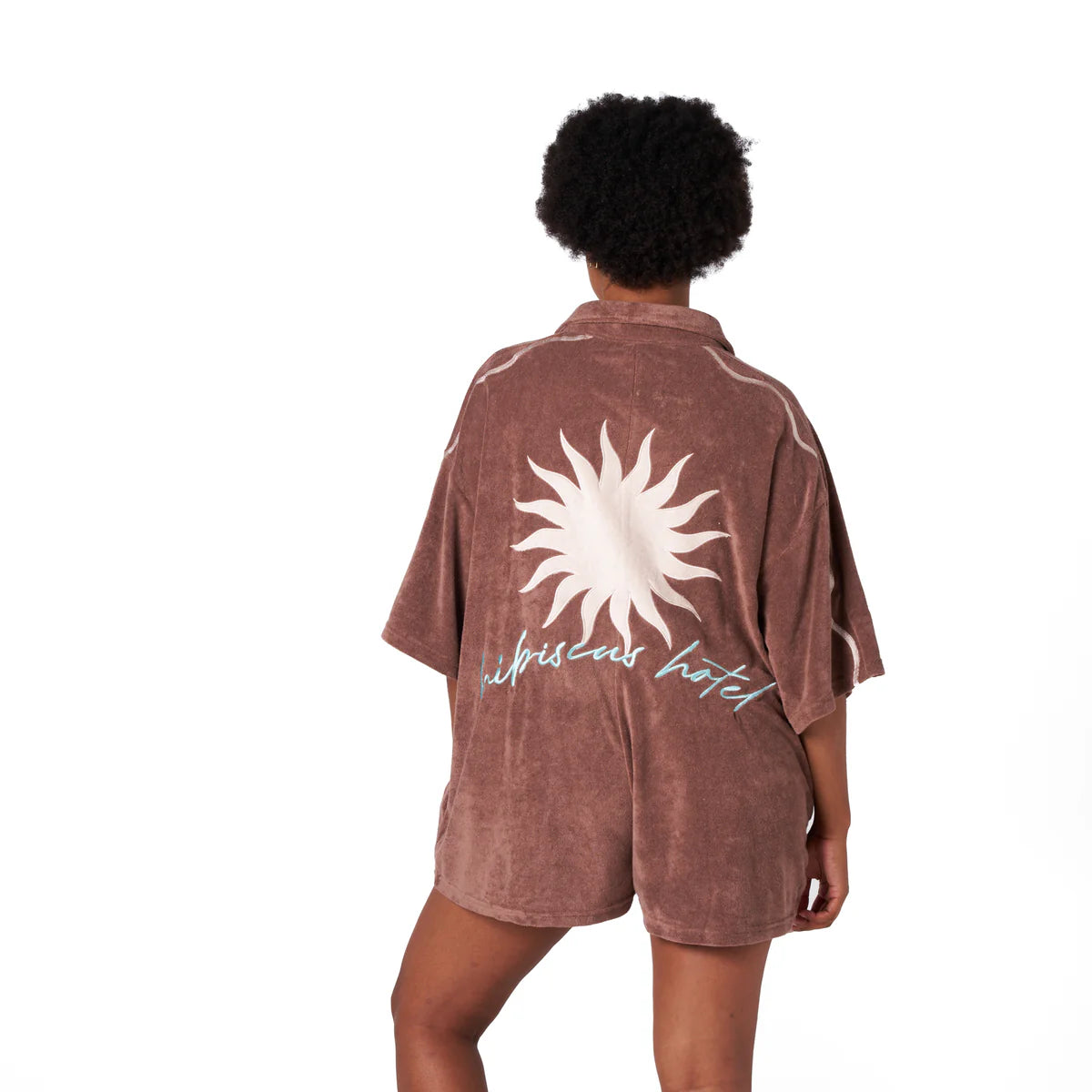Hibiscus Hotel || Brown Sundown Playsuit
