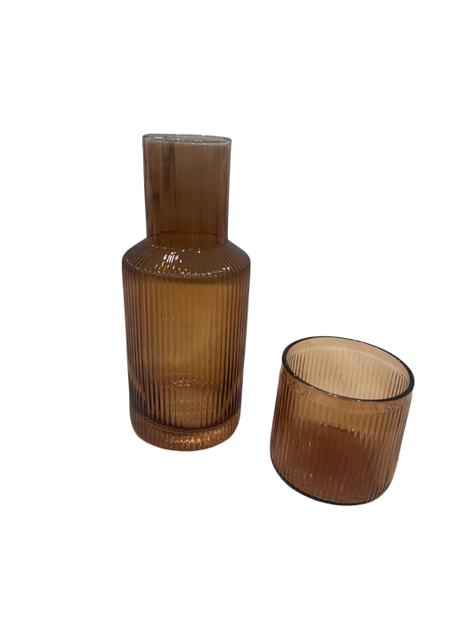 Mya Rib Carafe/ Glass Set