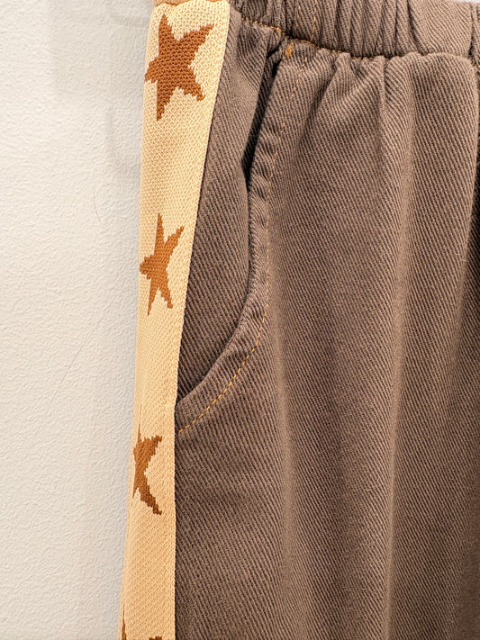 Star Pants - Brown/Beige
