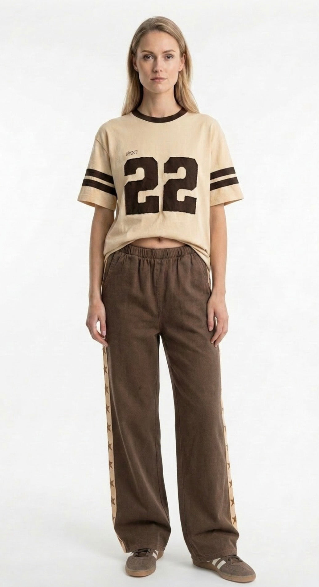 Star Pants - Brown/Beige