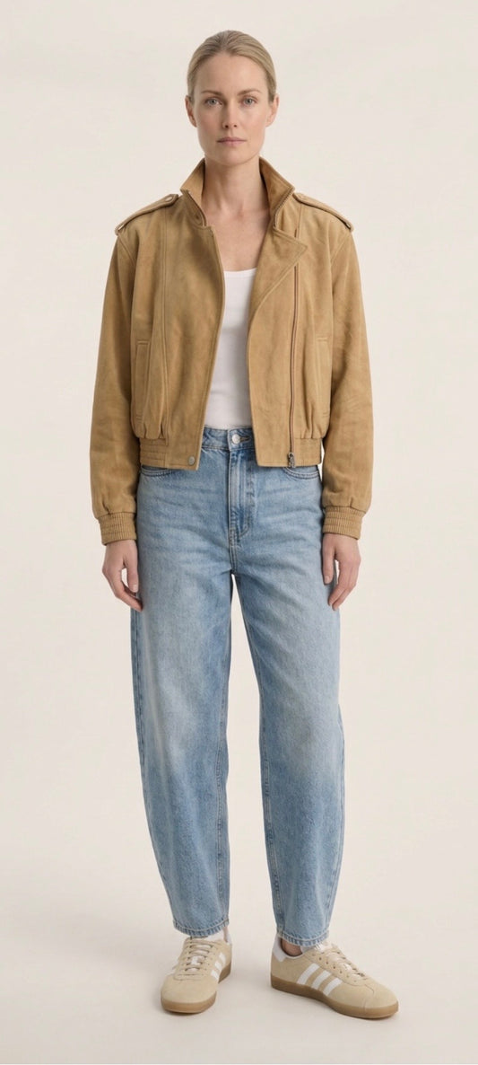 Tully Suede Jacket - Cream