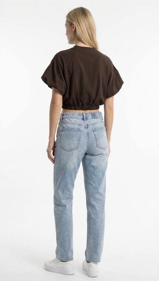 Icon Bubble Tee-Brown