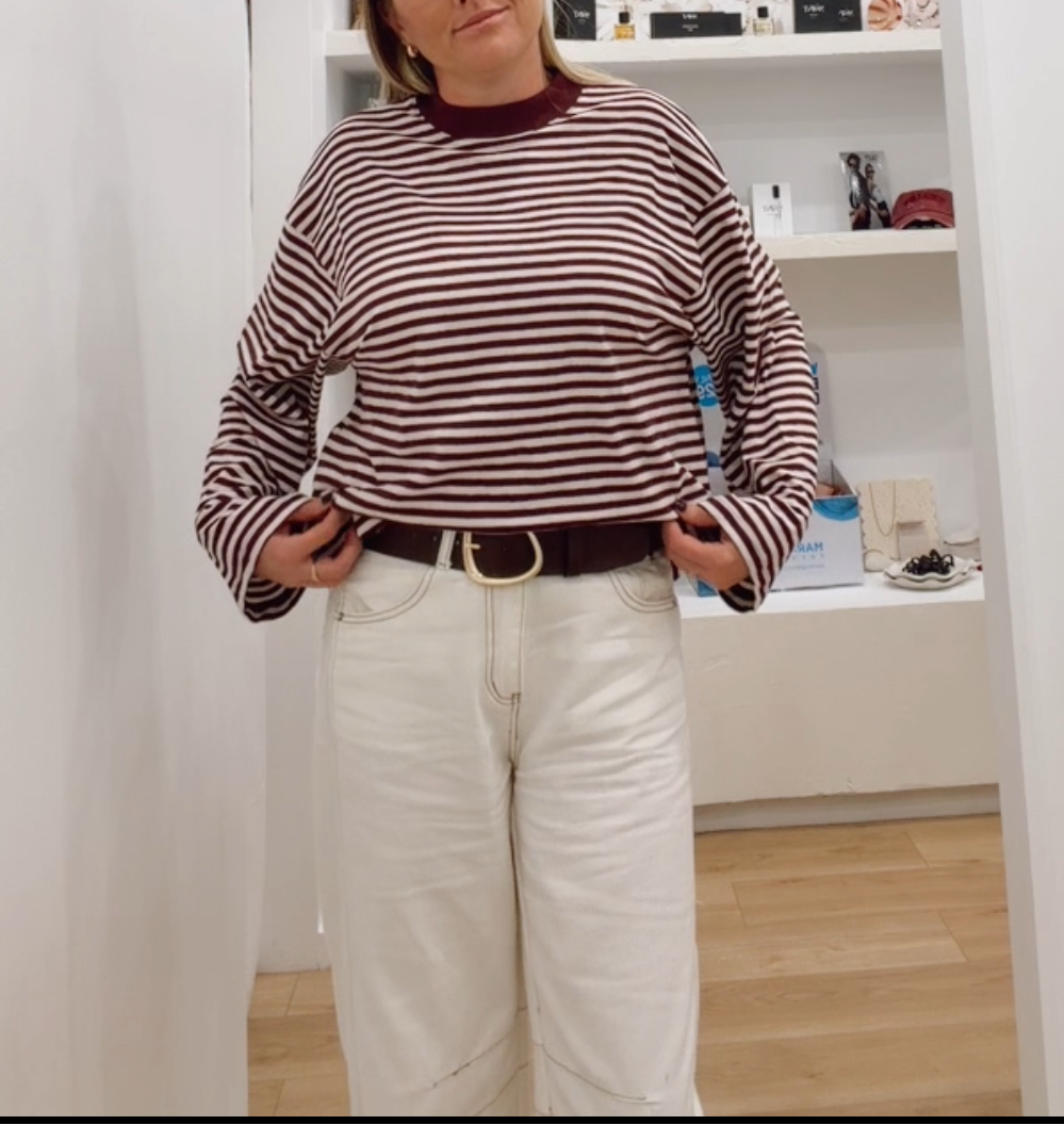 AAE || Paloma L/S Striped Tee - Port