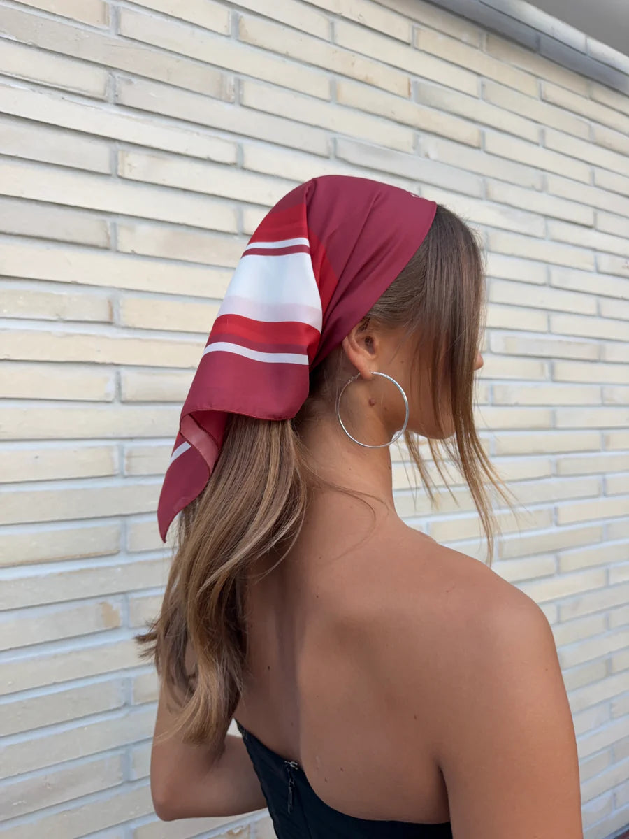 SŚAINT Head Scarf - Red Print