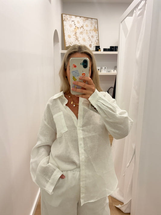 Lulu Linen Shirt - White