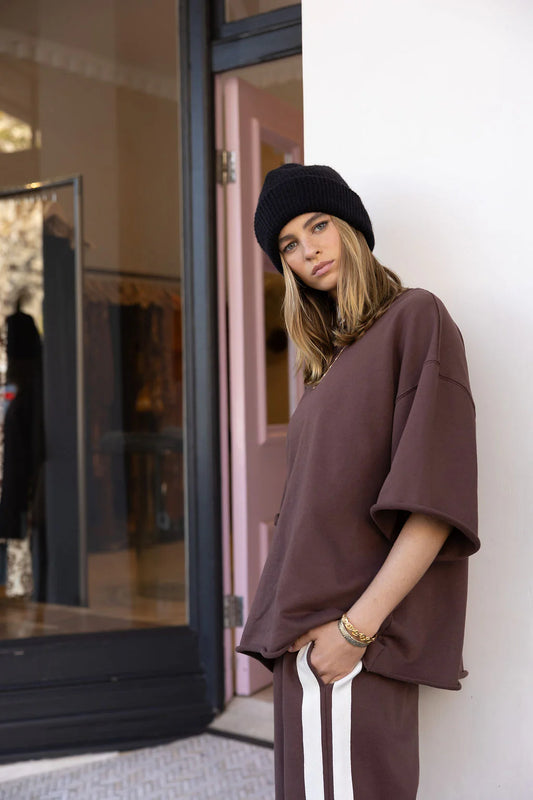 Luna Lane || Mason Tee - Chocolate