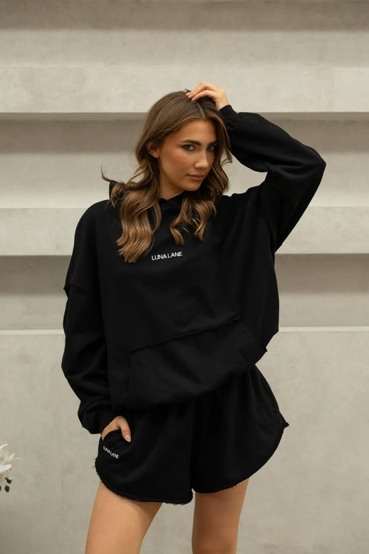 Luna Lane || The Minty Hoodie Black