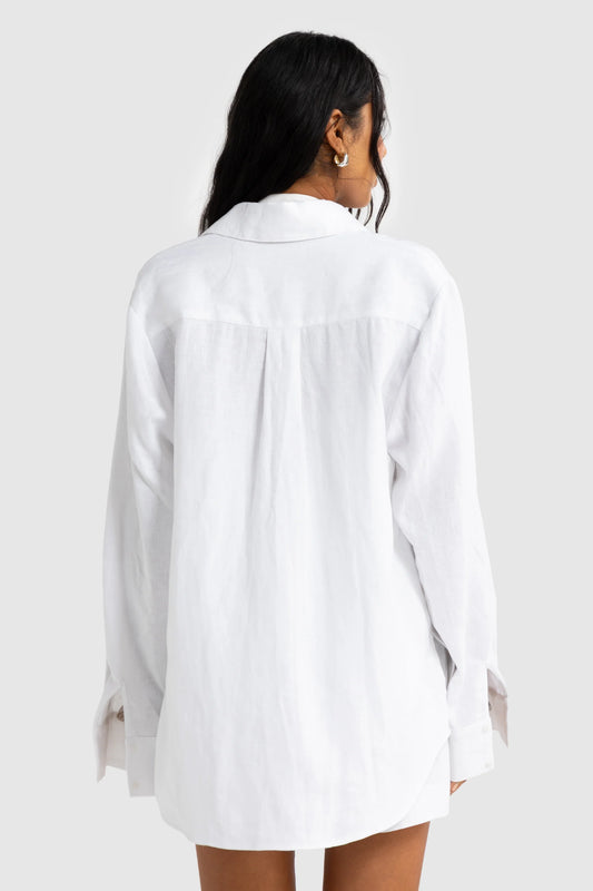 ORTC || Luna Linen Shirt - White
