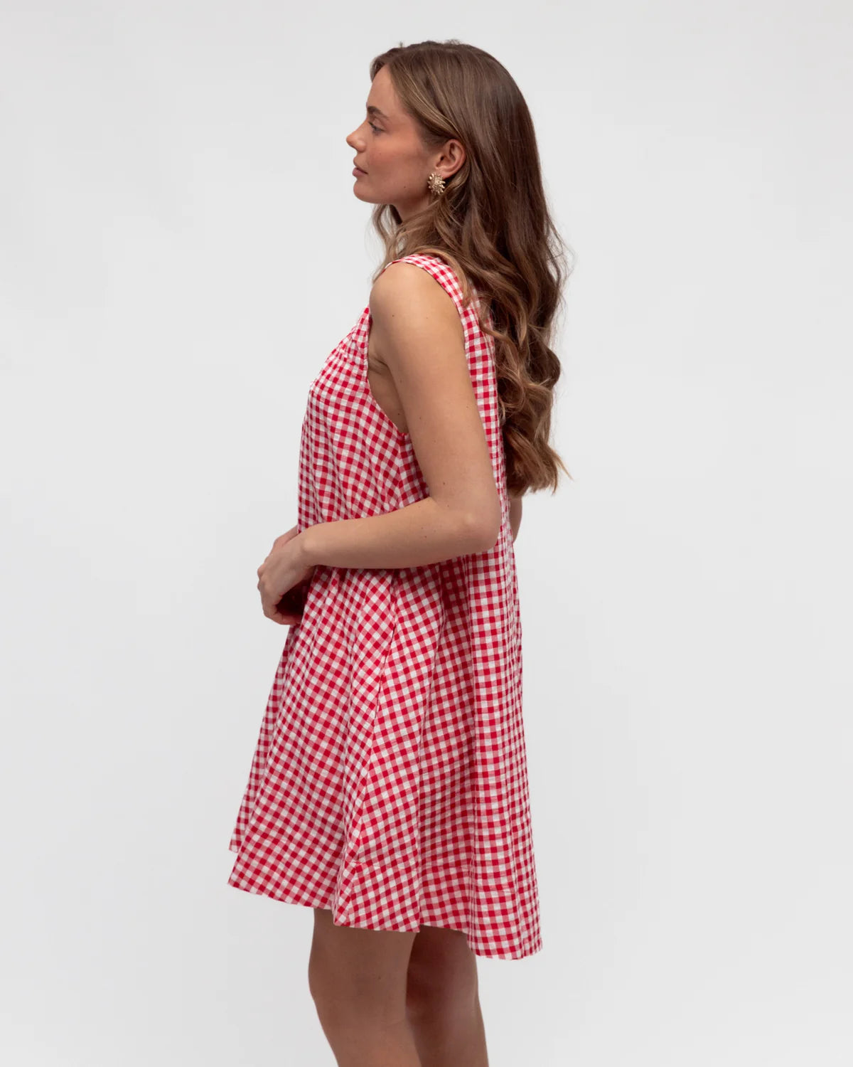 Ivy Shift Dress - Red Gingham