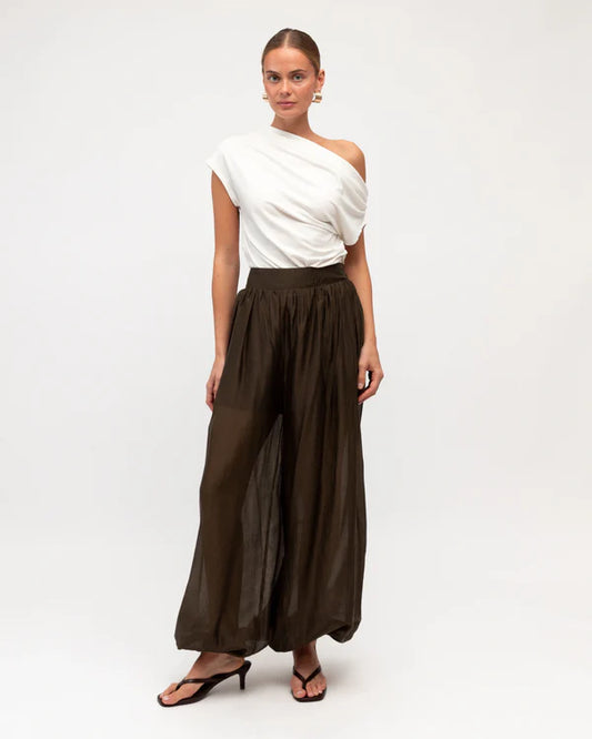 Ramie Buble hem Pants