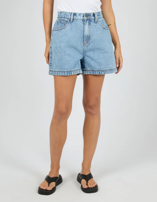 AAE || Josie Denim Shorts - Light Blue
