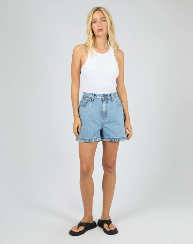 AAE || Josie Denim Shorts - Light Blue