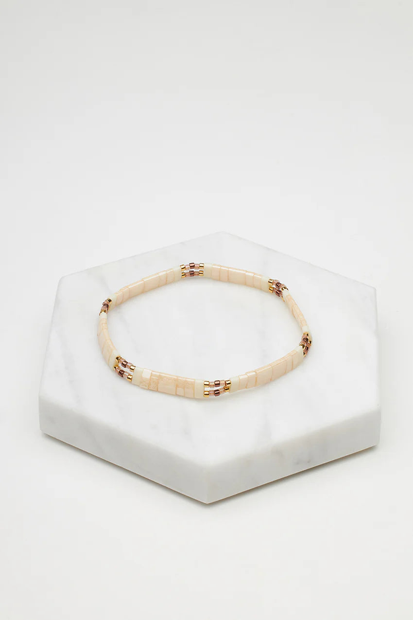 Zafino || Tile Bracelet - Blush