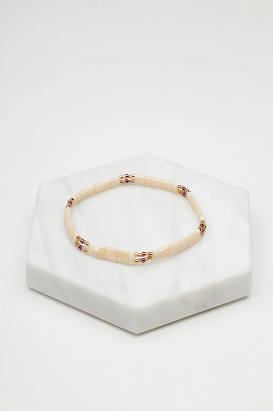 Zafino || Tile Bracelet - Blush