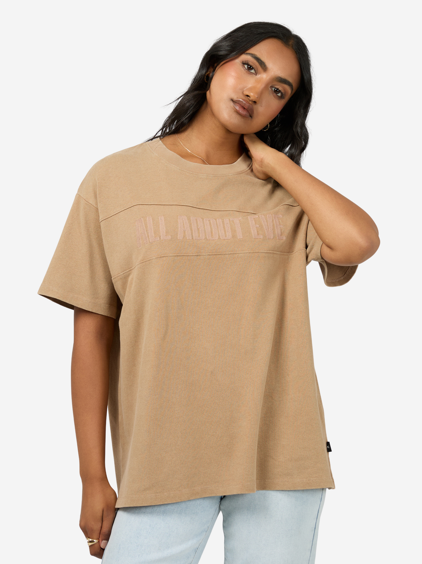 AAE || Vital Washed Oversized Tee - Tan