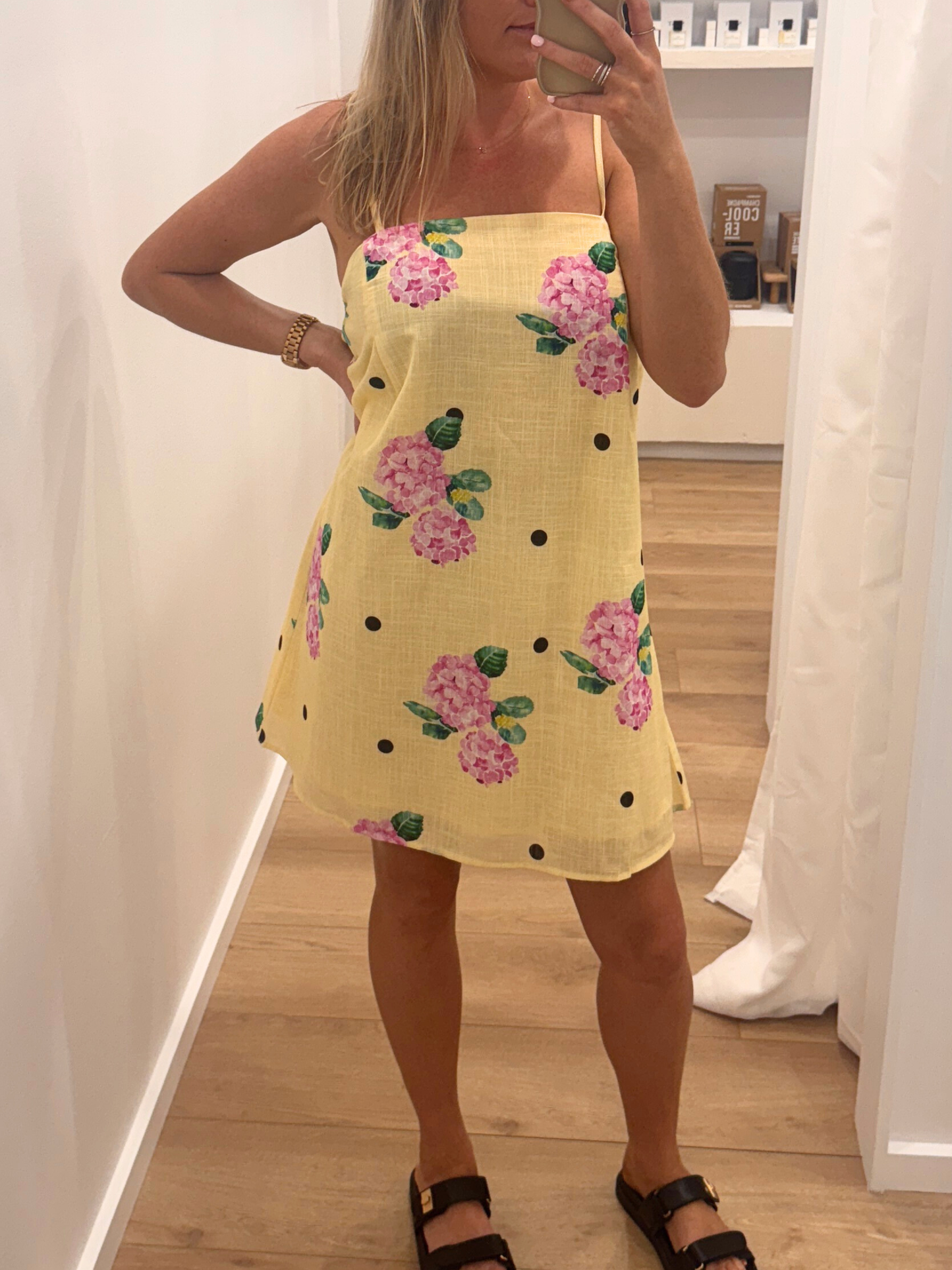Yellow Polka Dress