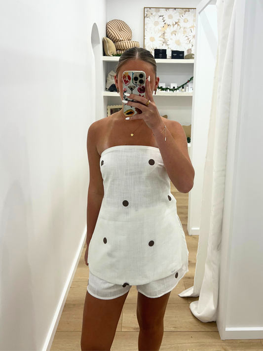 Tasma Strapless Top