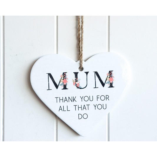 Wall Plaque - Floral Thank You Mum