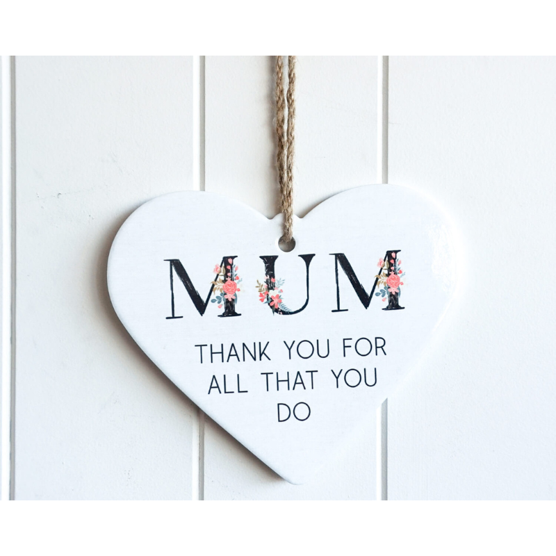 Wall Plaque - Floral Thank You Mum