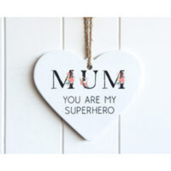 Wall Plaque - Floral Superhero Mum