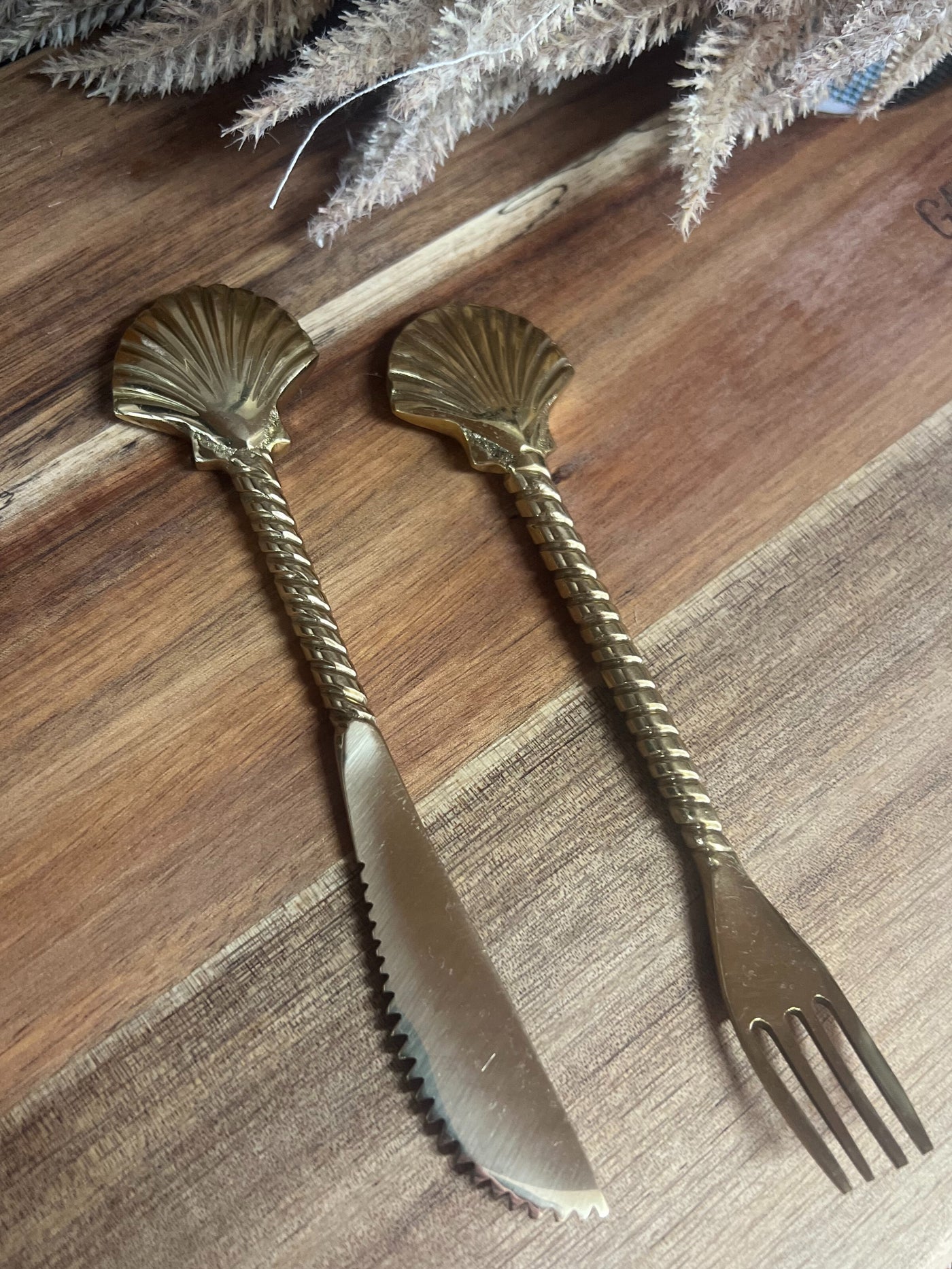 Brass Shell Cocktail Knife