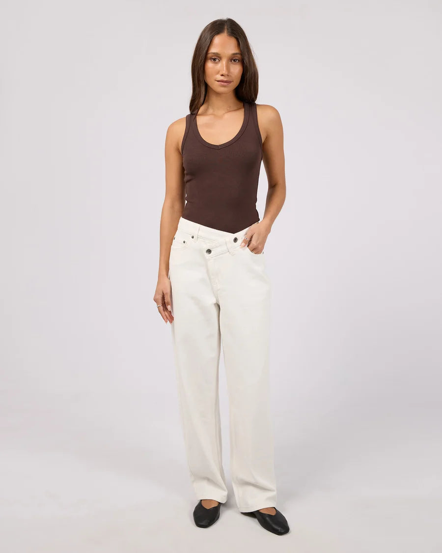 Darcy Wrap around Jeans - White