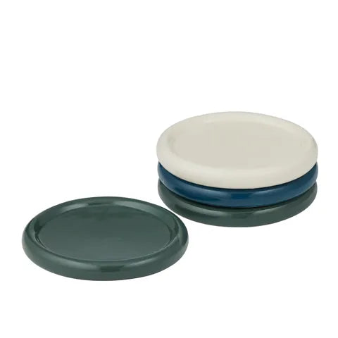 Orb Ceramic Coasters Set of 4 - Teal Multi