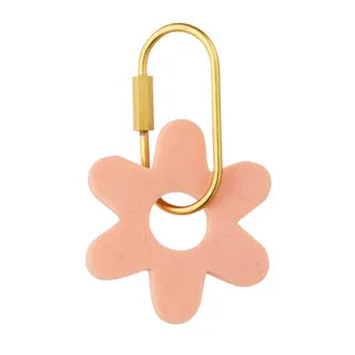 Kip Resin Flower Key Ring - Peach