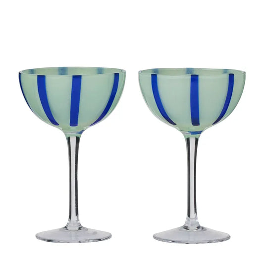 Aperitivo Coupe Glasses - Blue - Set of 2