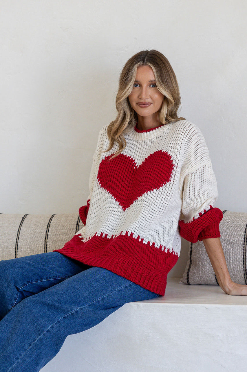 Lover Knit Jumper - Red