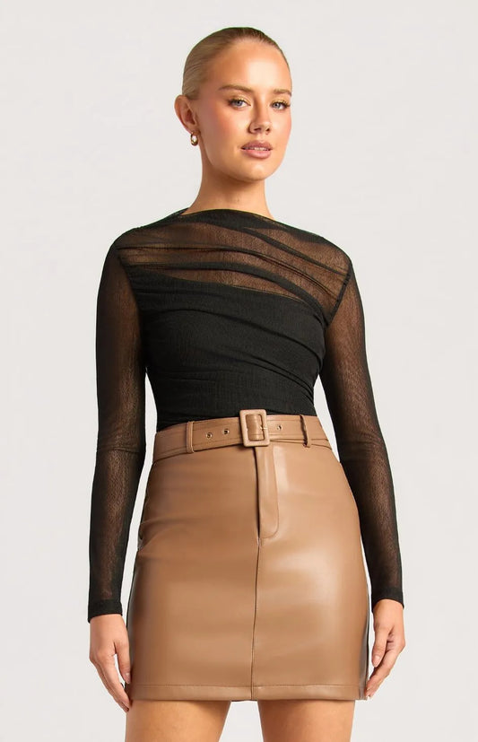 Tasha Mesh Top - Black