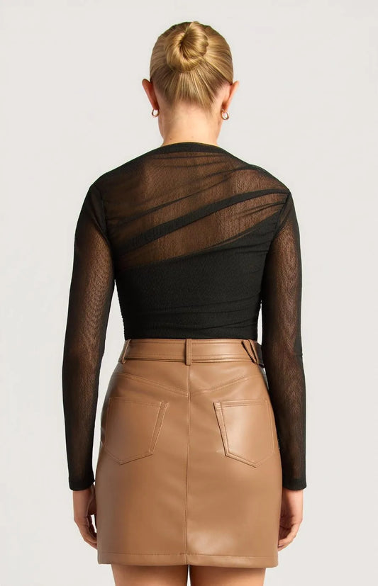 Tasha Mesh Top - Black