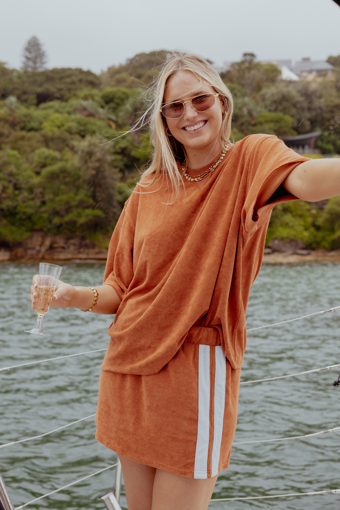 Luna Lane || Mason Tee - Rust