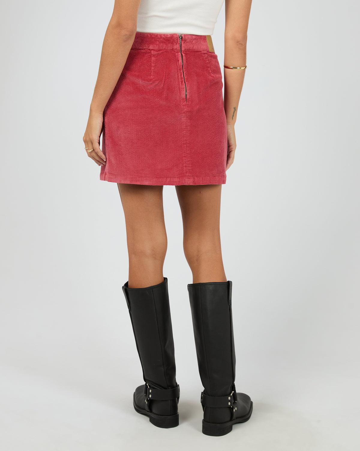 AAE || Mara Cord Skirt - Ruby