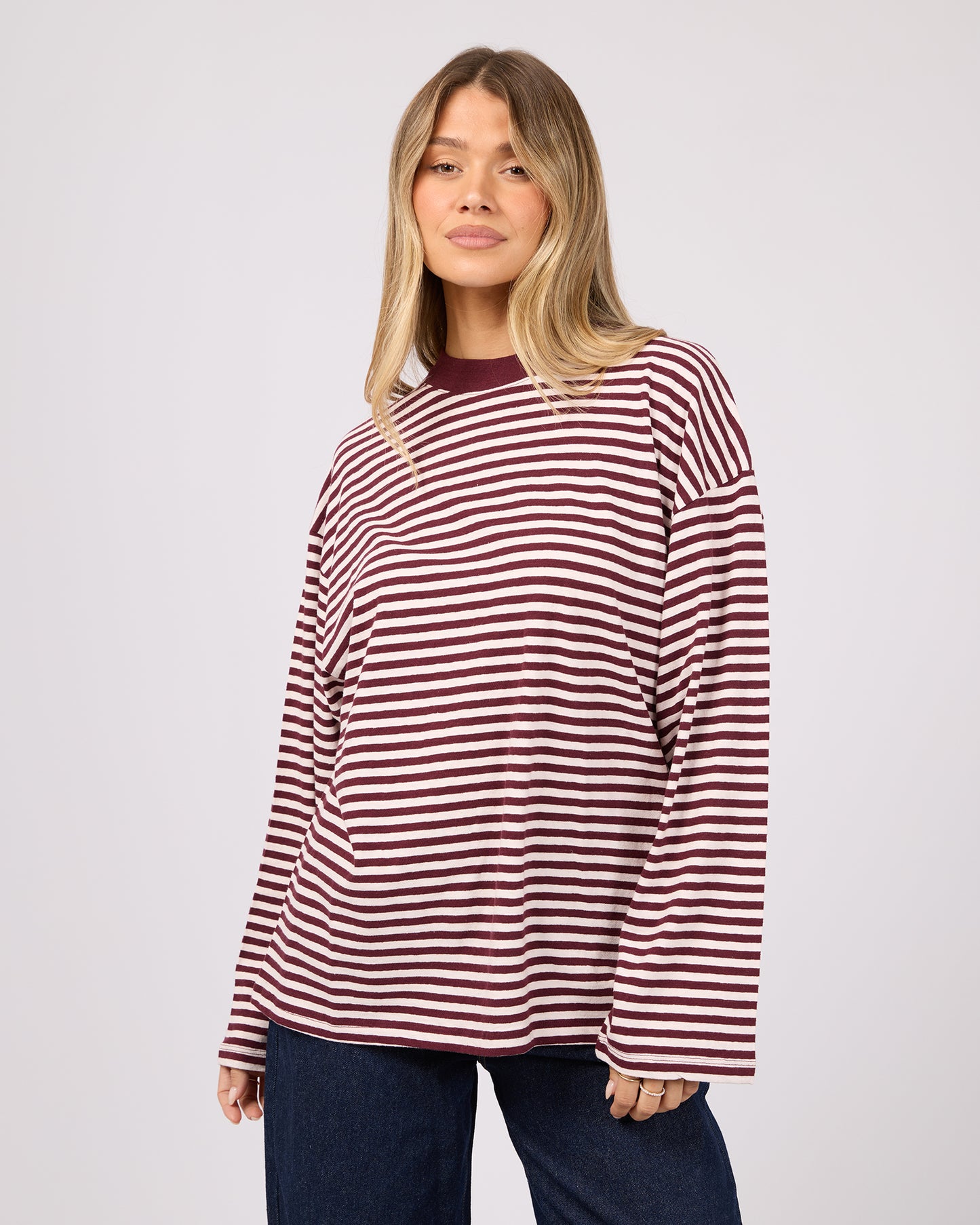 AAE || Paloma L/S Striped Tee - Port