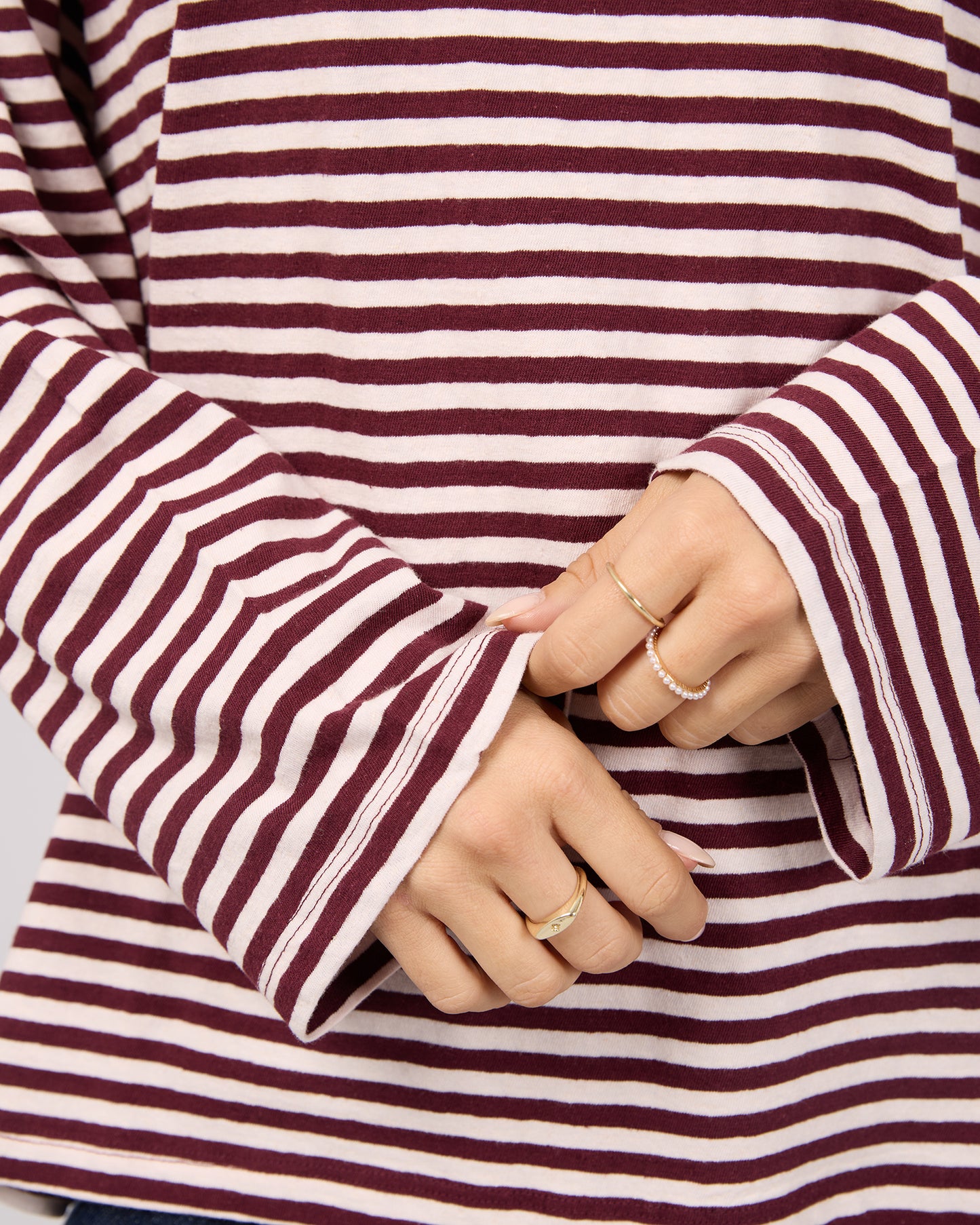 AAE || Paloma L/S Striped Tee - Port