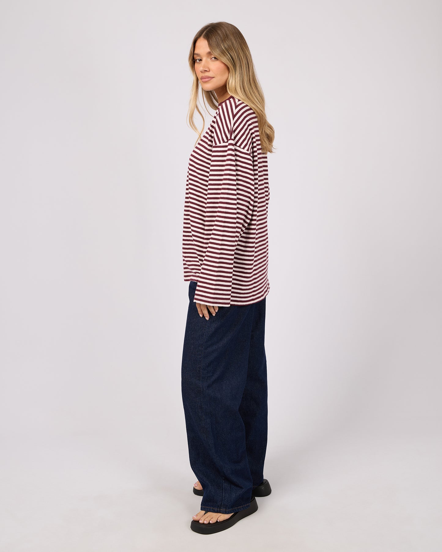AAE || Paloma L/S Striped Tee - Port
