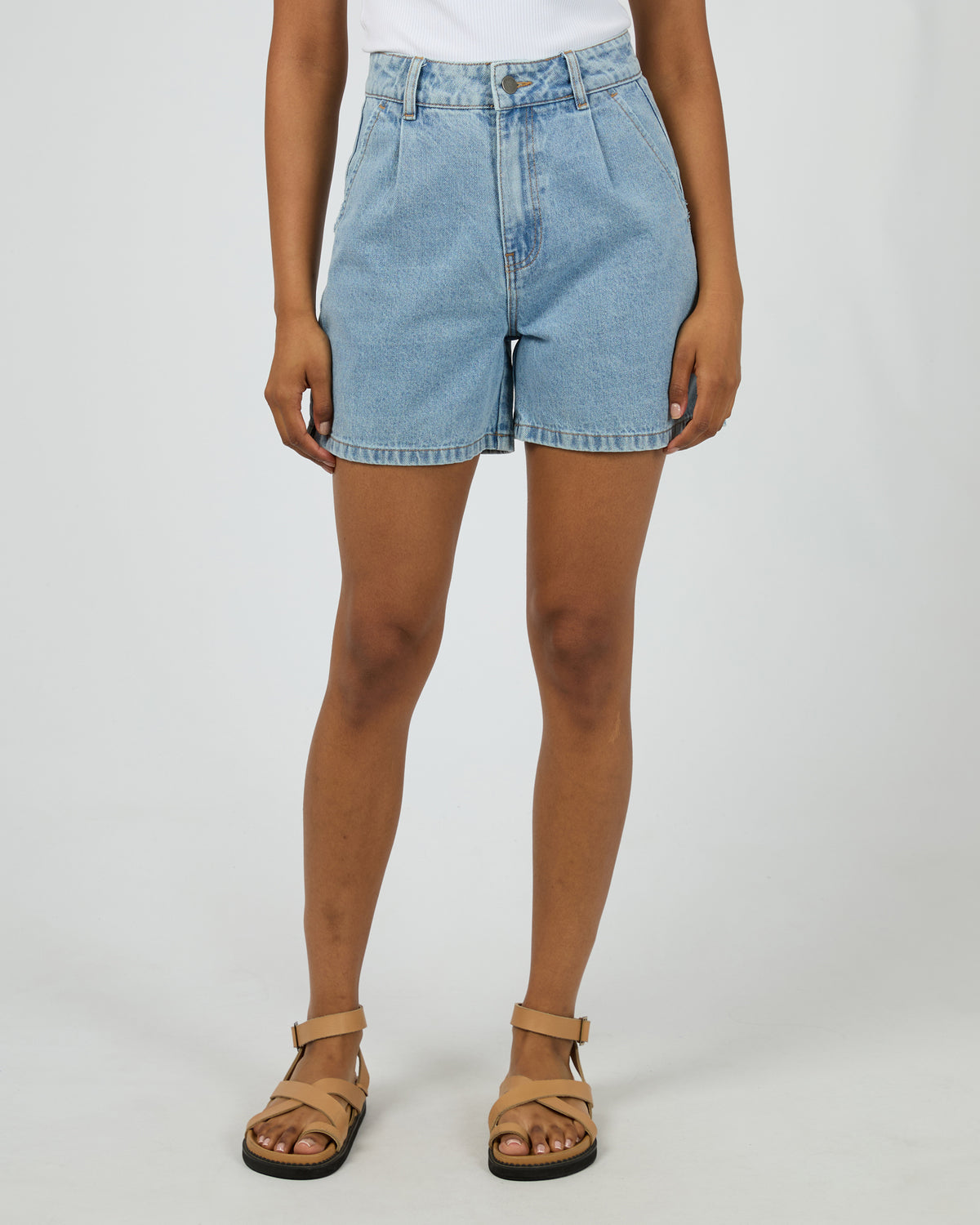 AAE || Stevie Denim Shorts - Light Blue
