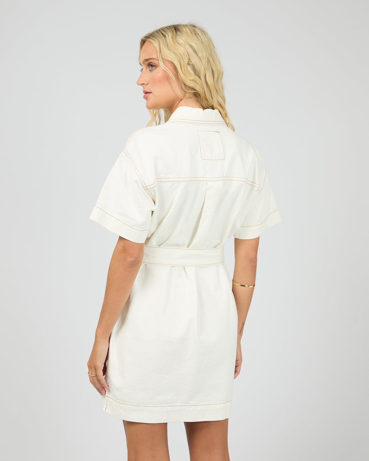 AAE || Sunny Denim Dress - Vintage White