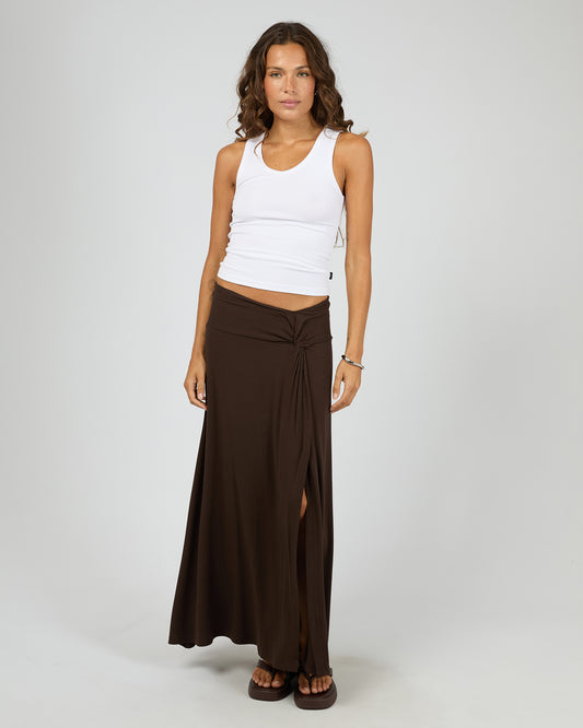 Twist detail maxi skirt