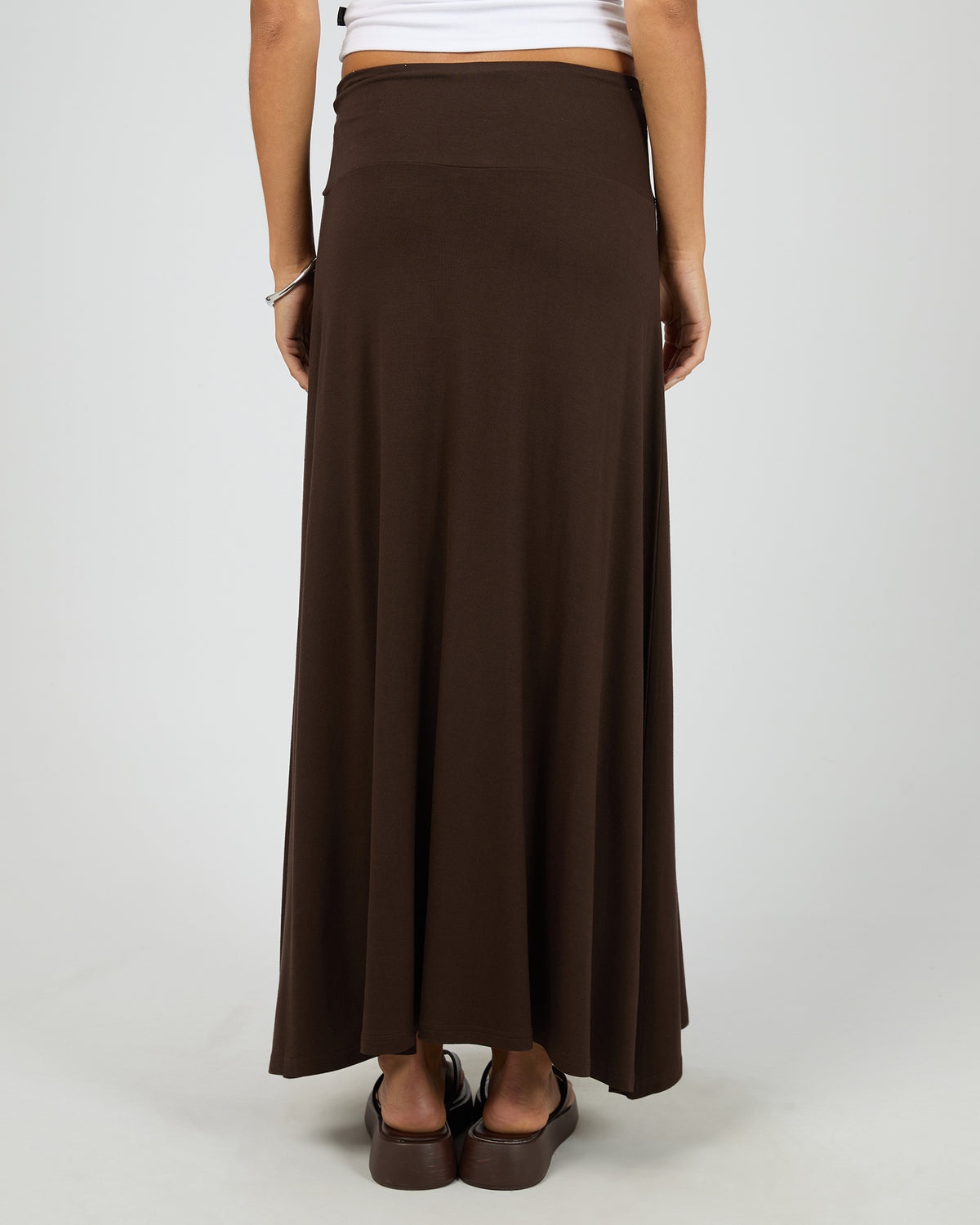 Twist detail maxi skirt