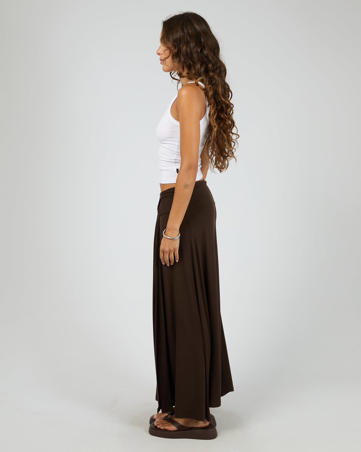 Twist detail maxi skirt